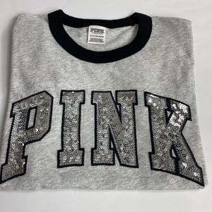 PINK VICTORIA SECRET TEE BLING XS